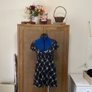 Black floral Urban Outfitters dress